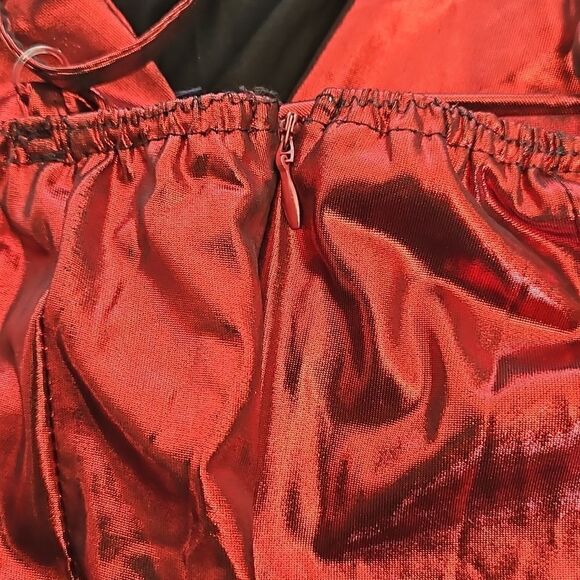 Halloween Metallic Twisted Front Spaghetti Straps Maxi Dress Small RubyRed - Picture 13 of 16